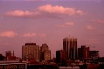 The downtown Raleigh skyline, as seen from the Boylan Avenue bridge